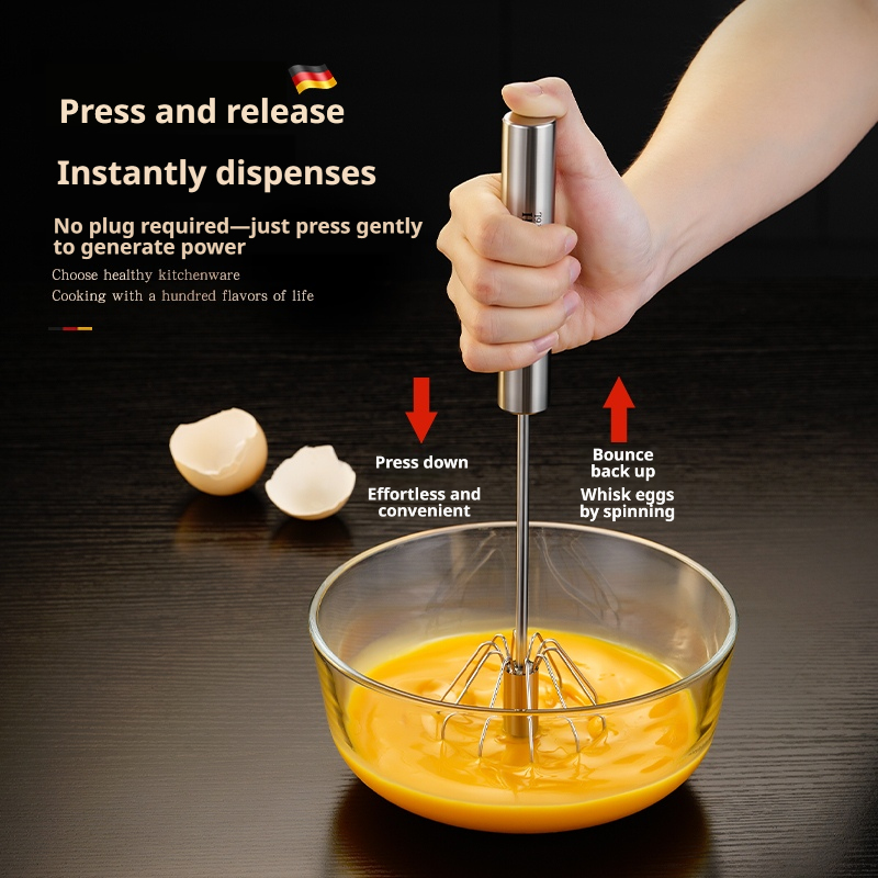 ステンレス製の卵ビーター、耐久性のある半自動ミキサー、卵クリ - Kitchen Baking Mixer のレビューと価格