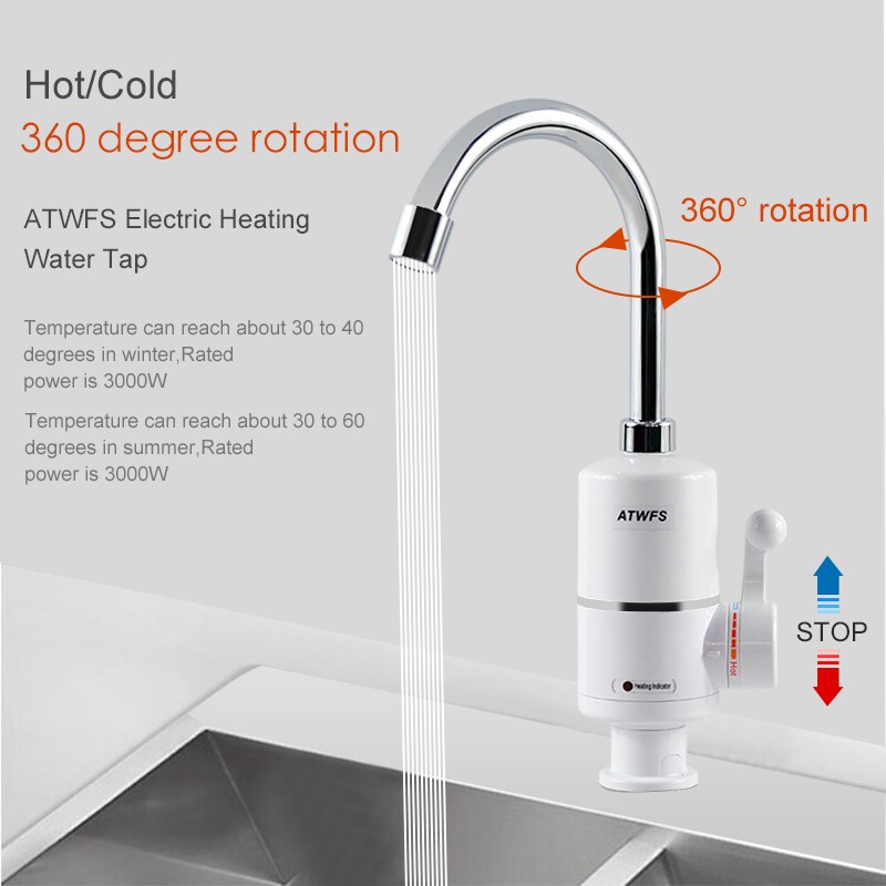 Atwfsタンクレス電気最新給湯器キッチンインスタント温水タ - Kitchen Baking Mixer のレビューと価格