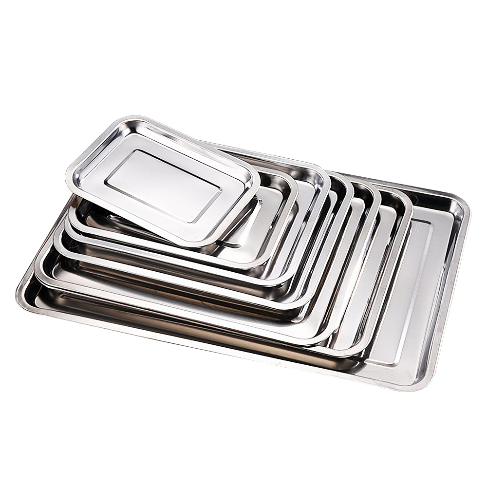 1 個ステンレス鋼食品トレイ長方形果物野菜収納パンケーキパン - Kitchen Baking Pan Storage のレビューと価格