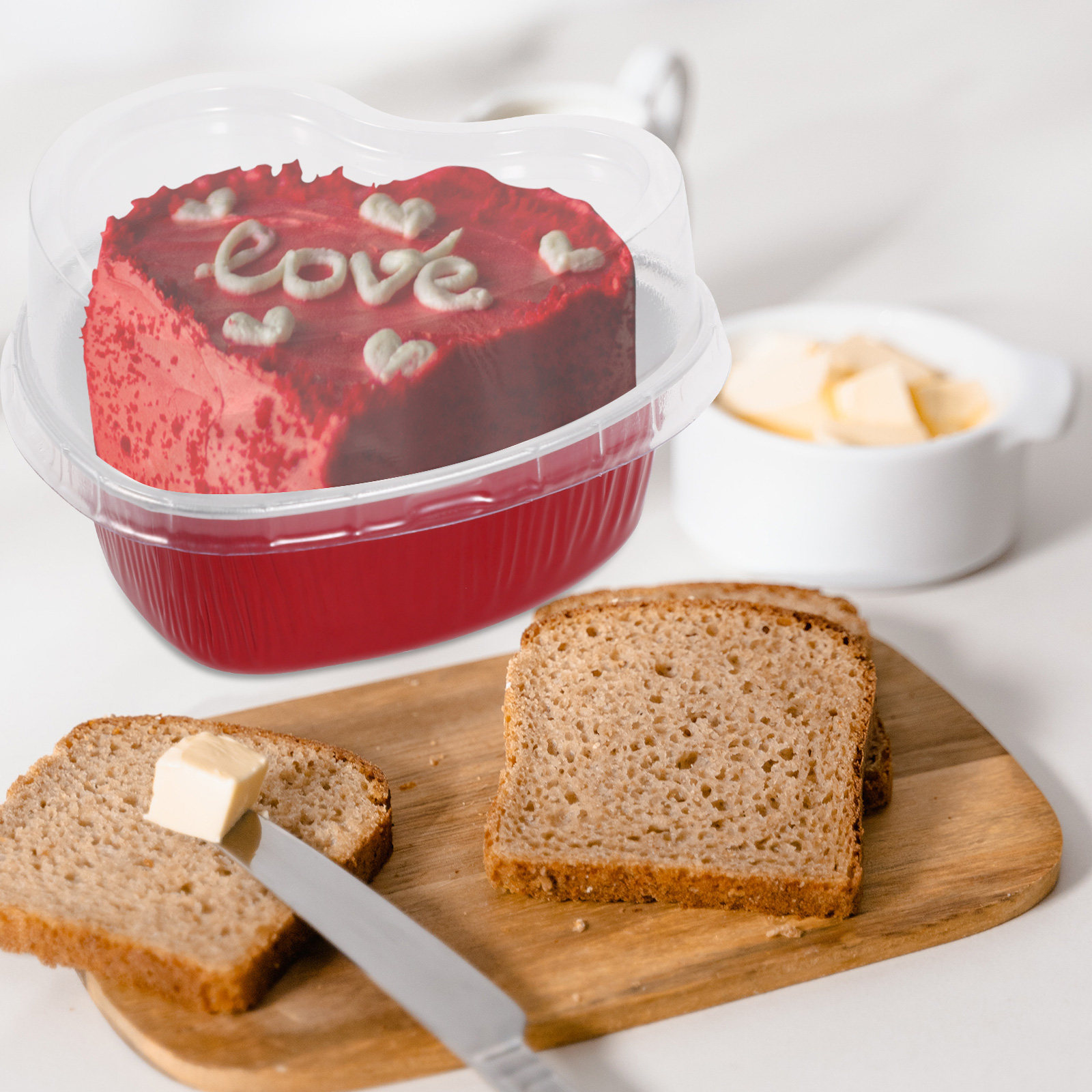 20セットアルミホイルハート型ケーキパンスムーズデザインベー - Kitchen Baking Pans のレビューと価格