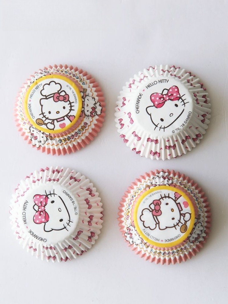 ハローキティプリントカップケーキライナー かわいい漫画柄ベー - Kitchen Baking Paper のレビューと価格