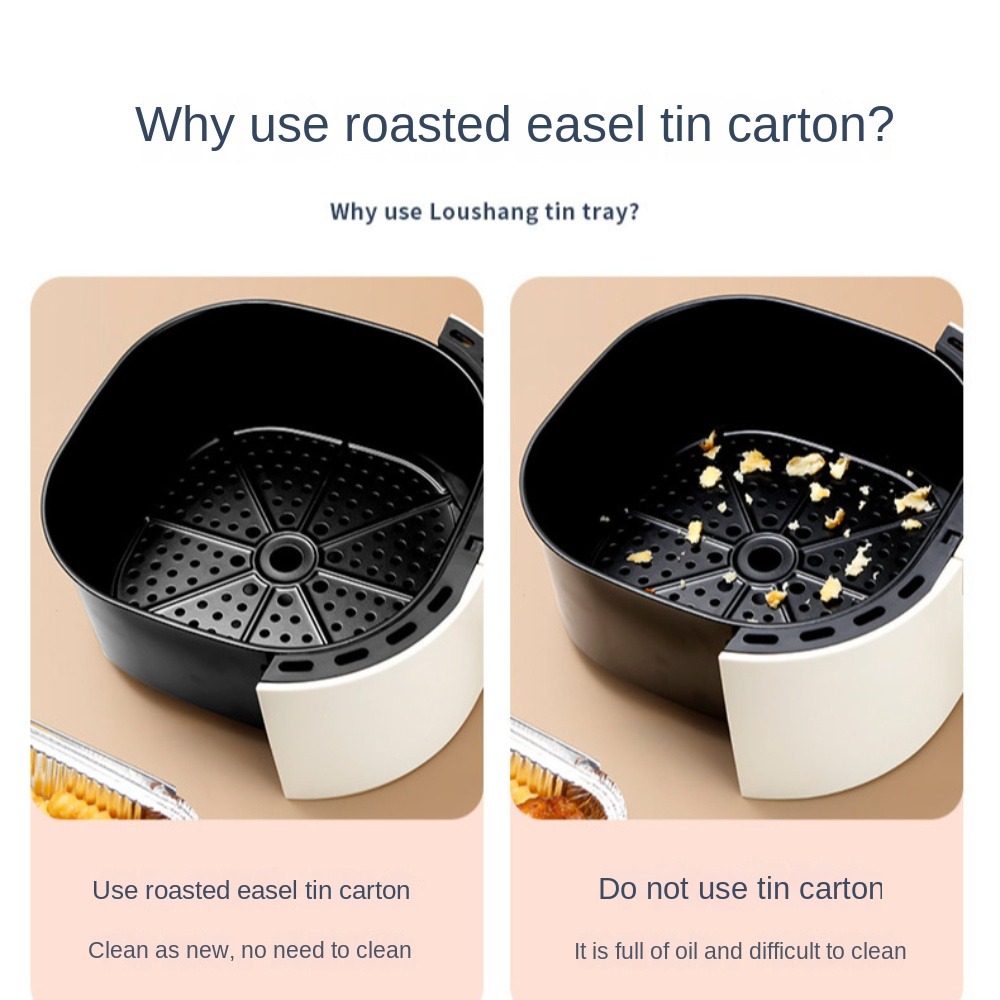 20CM エアフライヤー アルミホイルパン 油防止 食品容器 - Kitchen Baking Pans のレビューと価格