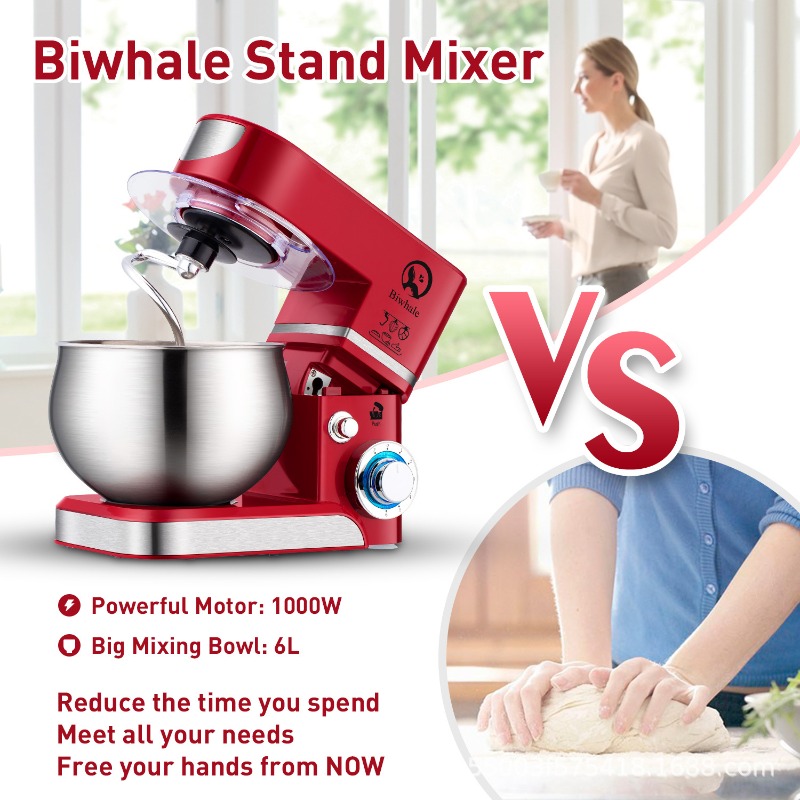 5Lスタンドミキサー – 生地フック、ビーター、泡立て器付き - Kitchen Baking Mixer のレビューと価格