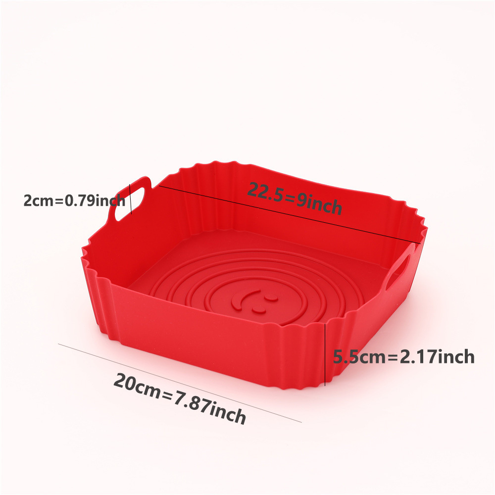 2個入り 再利用可能 正方形 シリコン製 エアフライヤーバス - Kitchen Baking Tray Set のレビューと価格