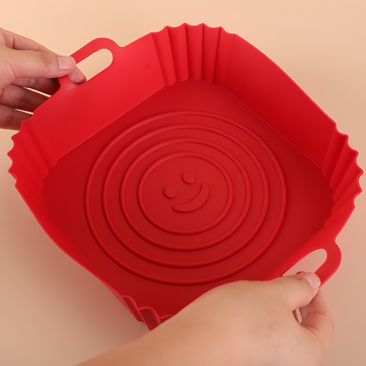 2個入り 再利用可能 正方形 シリコン製 エアフライヤーバス - Kitchen Baking Tray Set のレビューと価格