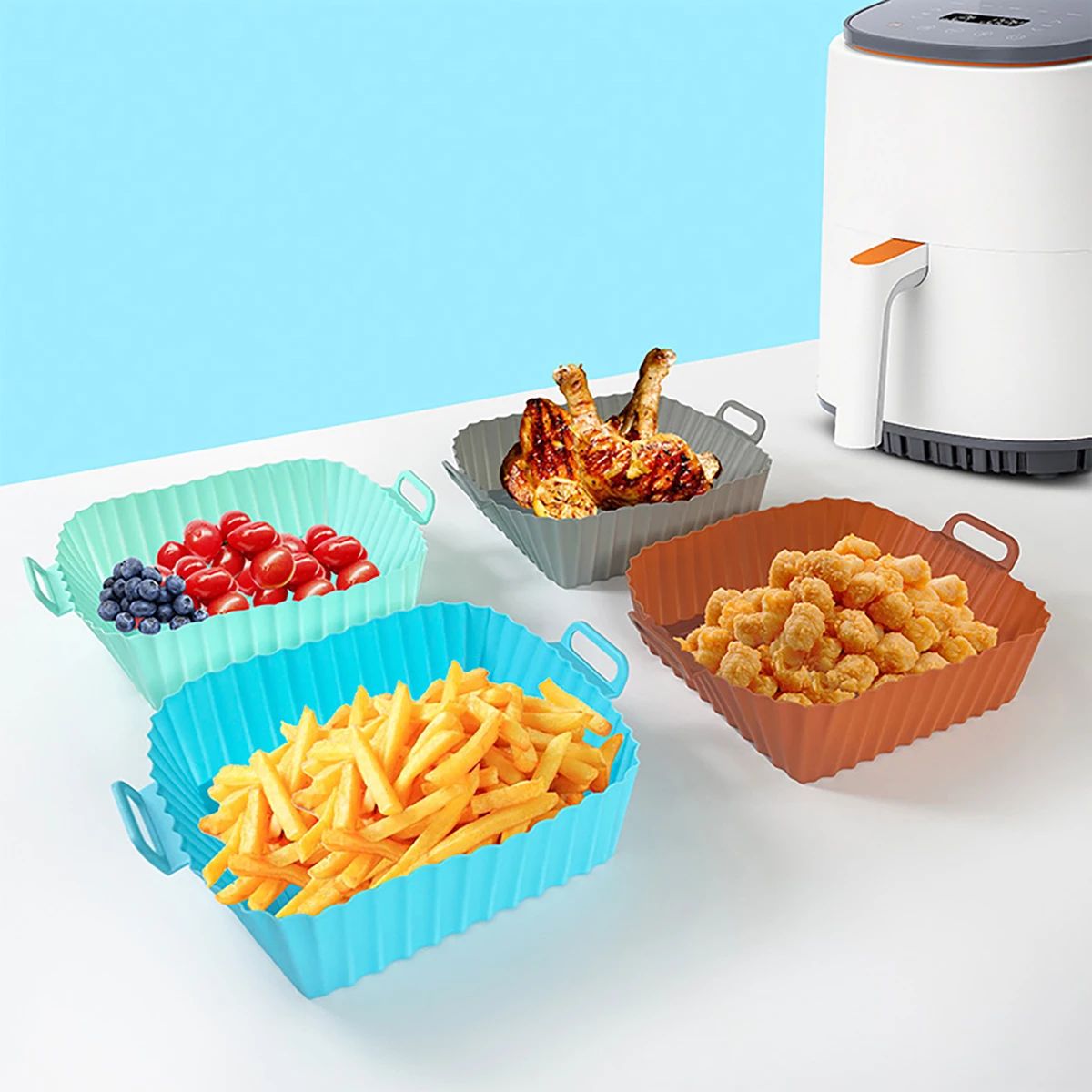 シリコンフライヤーモールド エアフライヤーシリコンライナーポ - Kitchen Baking Oven のレビューと価格