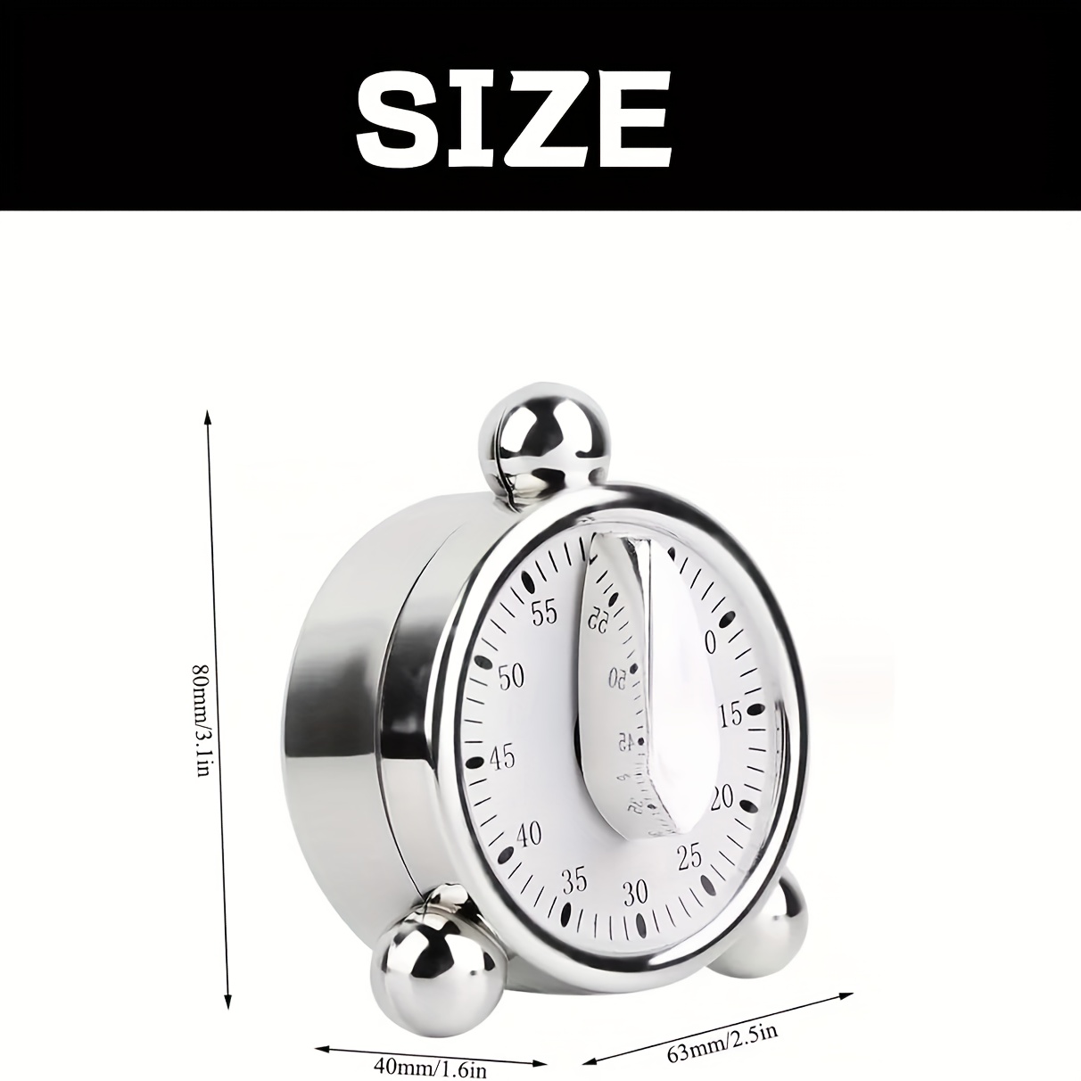 目に見える機械式タイマー、60分カウントダウン時計、キッチン - Kitchen Baking Timer のレビューと価格