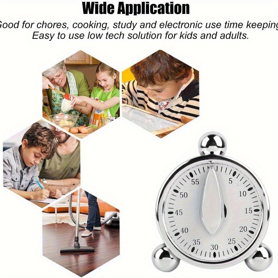 目に見える機械式タイマー、60分カウントダウン時計、キッチン - Kitchen Baking Timer のレビューと価格