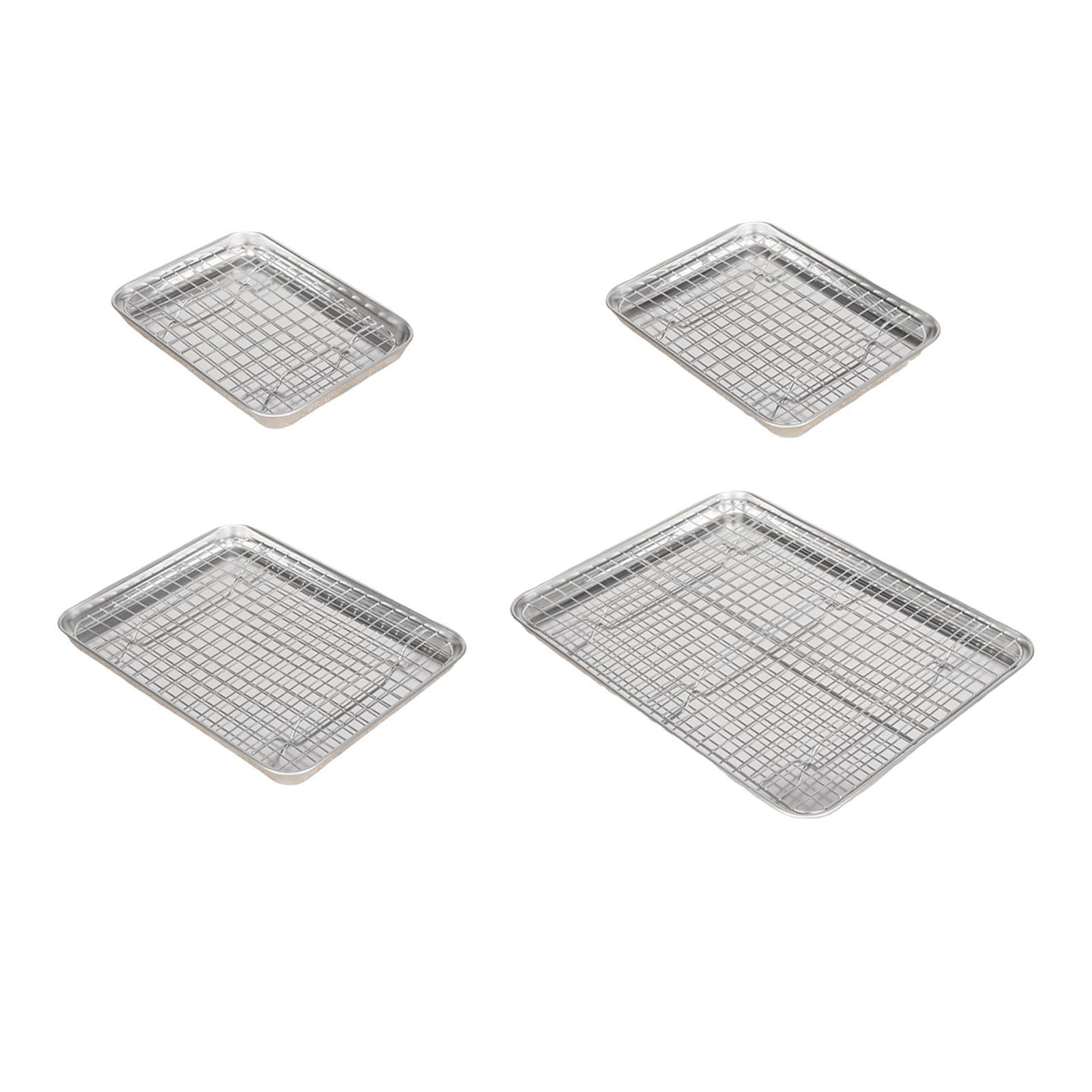 ワイヤーラック付きベーキングシート 耐久性のあるステンレス製 - Kitchen Baking Tray Set のレビューと価格