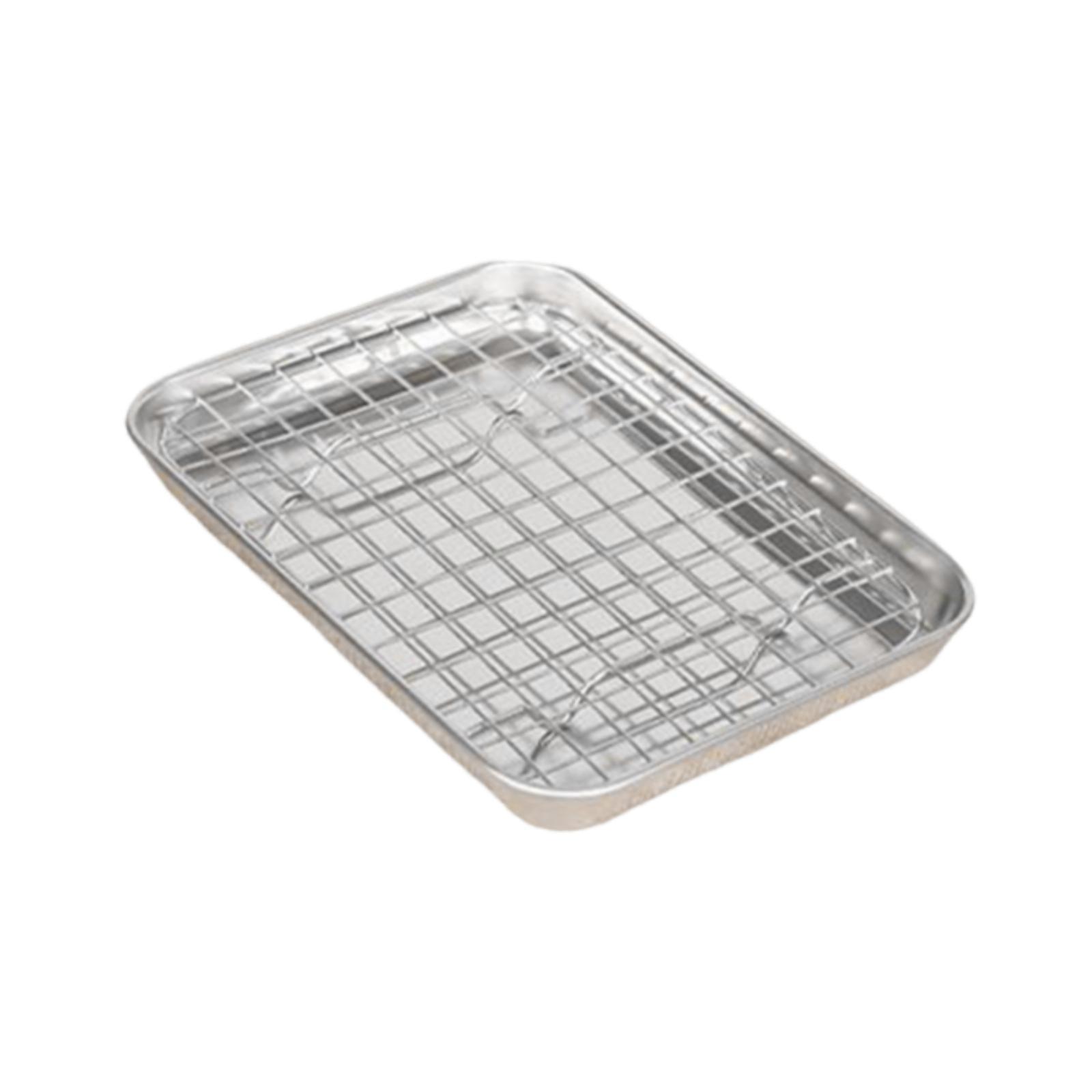 ワイヤーラック付きベーキングシート 耐久性のあるステンレス製 - Kitchen Baking Tray Set のレビューと価格