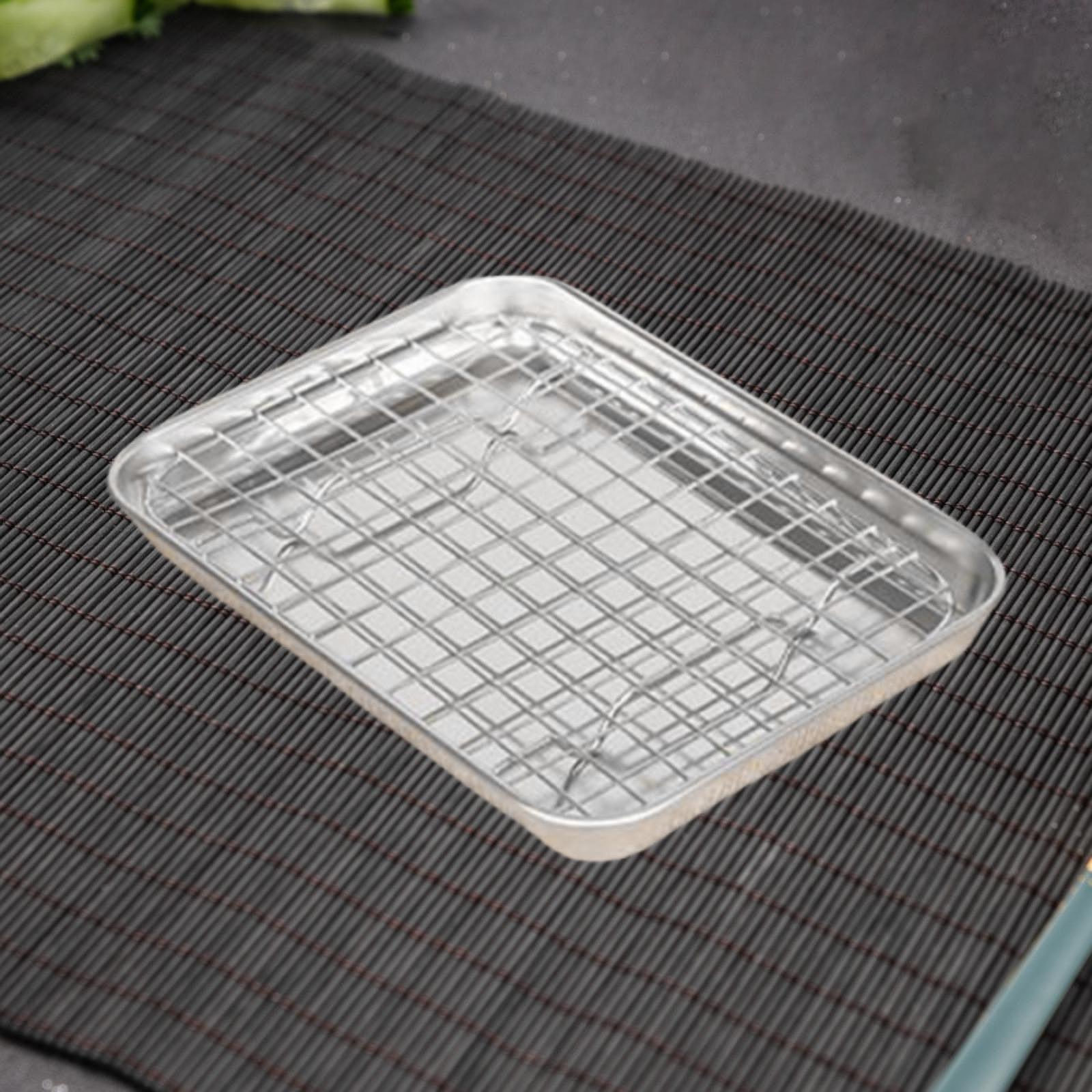 ワイヤーラック付きベーキングシート 耐久性のあるステンレス製 - Kitchen Baking Tray Set のレビューと価格